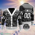 NHL Los Angeles Kings Personalized Name And Number All Over Print 3D Ugly Christmas Sweater Christmas Gift