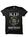 â€œValentino Rossi Tribute To Nicky Haydenâ€ Black T-Shirt Hoodie, Sweatshirt | PureTeeCo.com