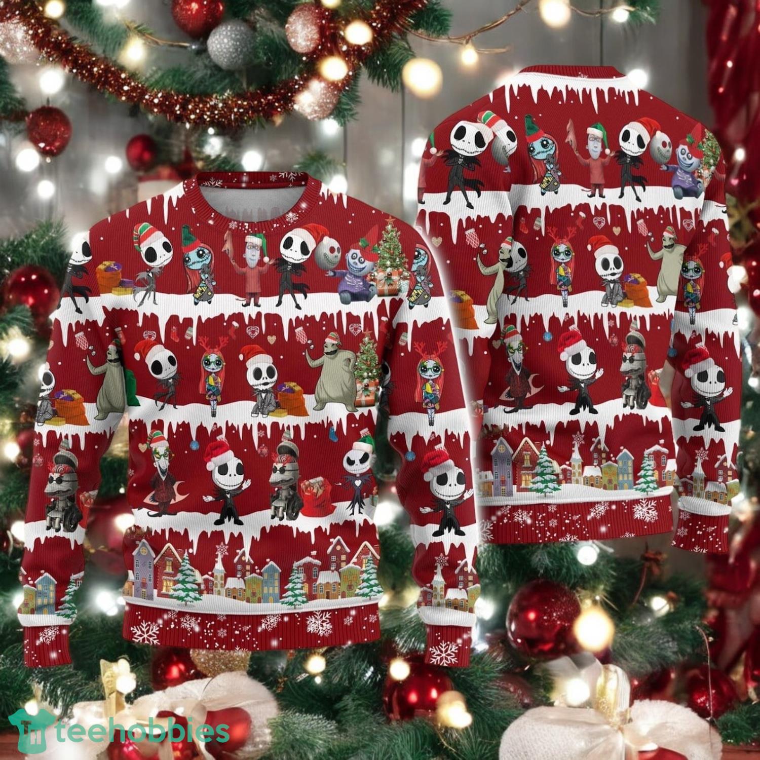 Nightmare Before Christmas Movie Ugly Christmas Sweater Jack Skellington Xmas Sweater