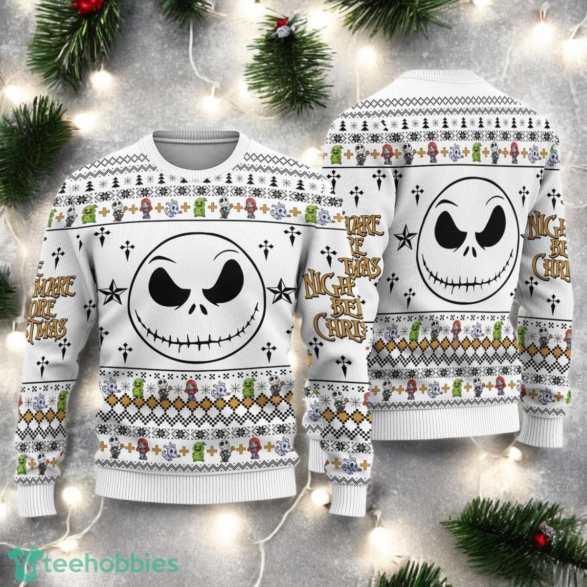 Nightmare Before Christmas Sweater Jack Skellington Ugly Sweater