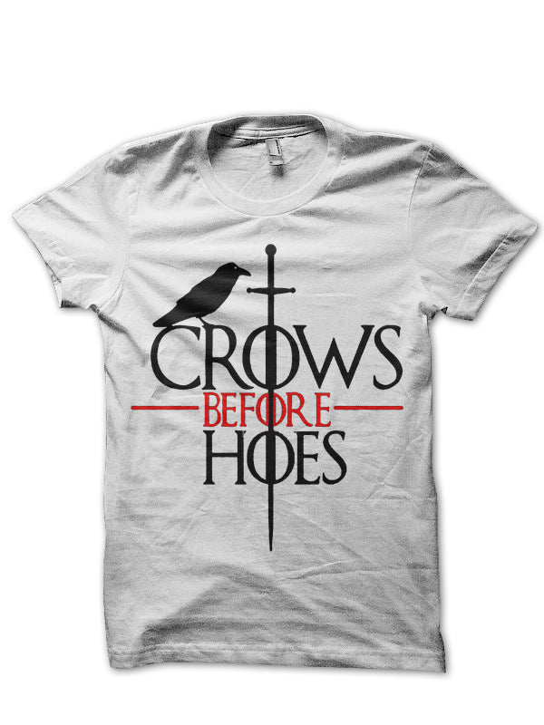 Crows Before Hoes White T-Shirt Hoodie, Sweatshirt | PureTeeCo.com