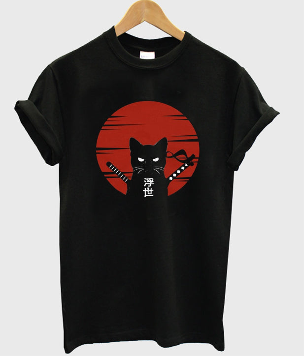 ninja cat japanese t-shirt Hoodie, Sweatshirt | PureTeeCo.com