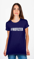 No Filter Navy Blue T-Shirt Hoodie, Sweatshirt | PureTeeCo.com