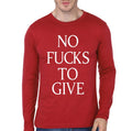 No Fucks To Give Red Full Sleeve T-Shirt Hoodie, Sweatshirt | PureTeeCo.com