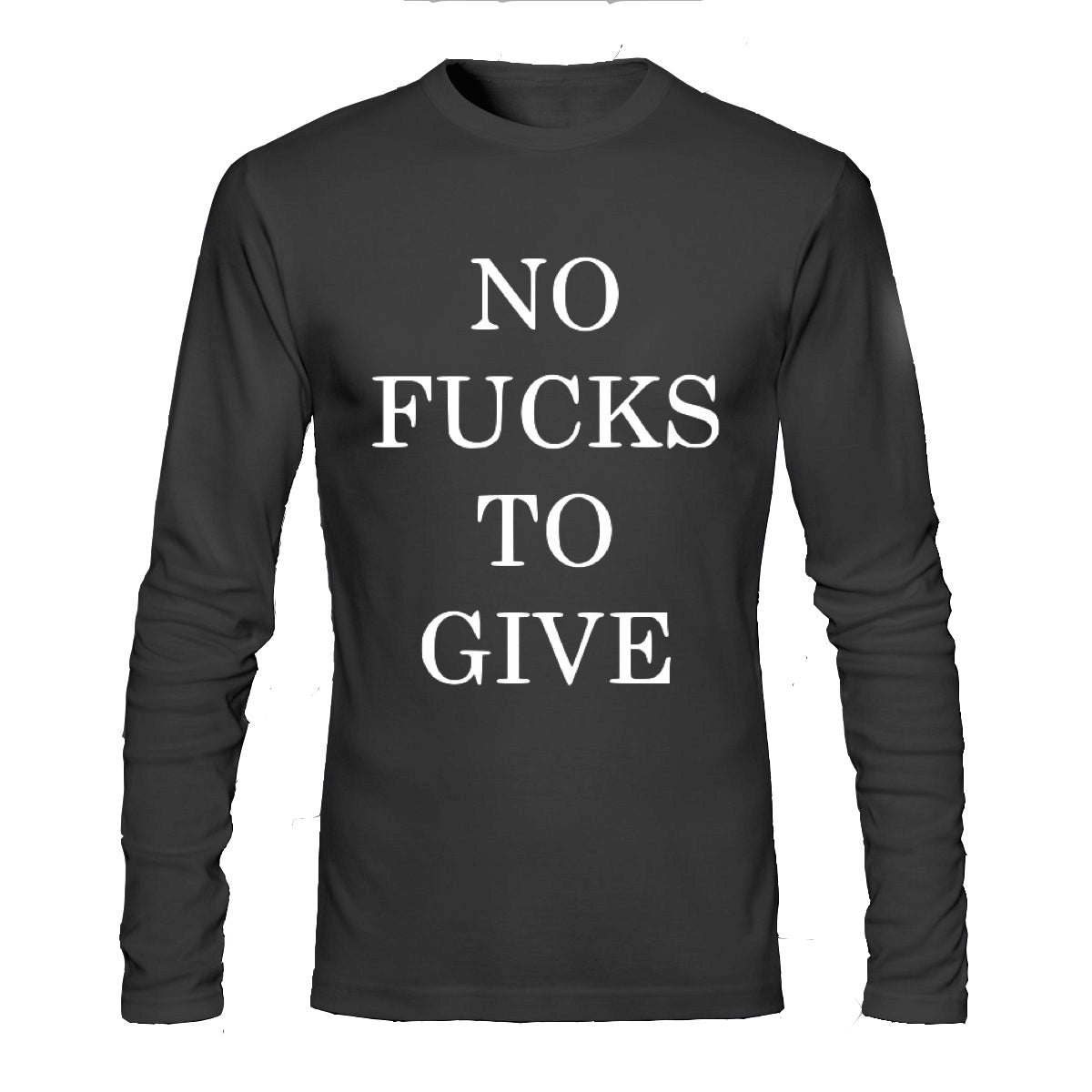 No Fucks Black Full Sleeve T-Shirt Hoodie, Sweatshirt | PureTeeCo.com