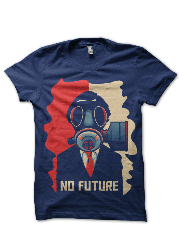 No Future Navy Blue Tee Hoodie, Sweatshirt | PureTeeCo.com