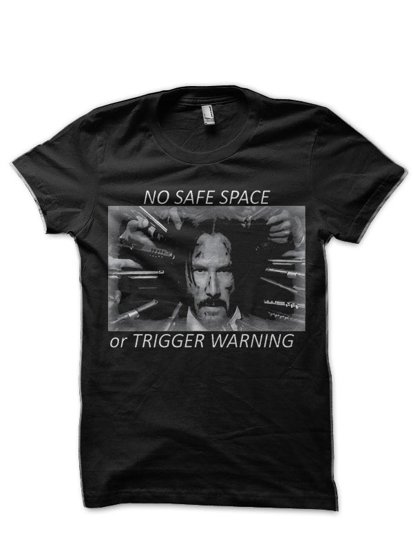 No Safe Place Or Trigger Warning  Black T-Shirt Hoodie, Sweatshirt | PureTeeCo.com