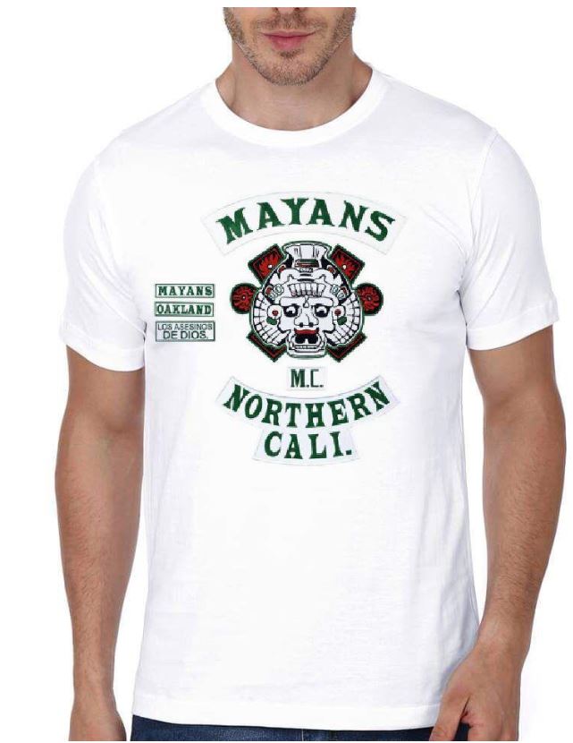 Mayans White Half Sleeve T-Shirt Hoodie, Sweatshirt | PureTeeCo.com