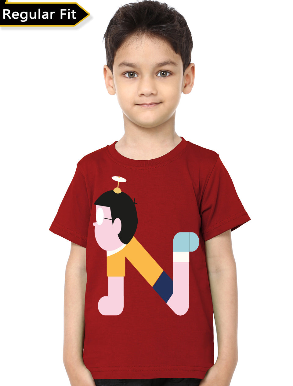 Nobita Red T-Shirt Hoodie, Sweatshirt | PureTeeCo.com
