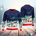 North American P-51 Mustang Us Air Force Christmas Ugly Sweater Meaningful Gift For Aviation Fans