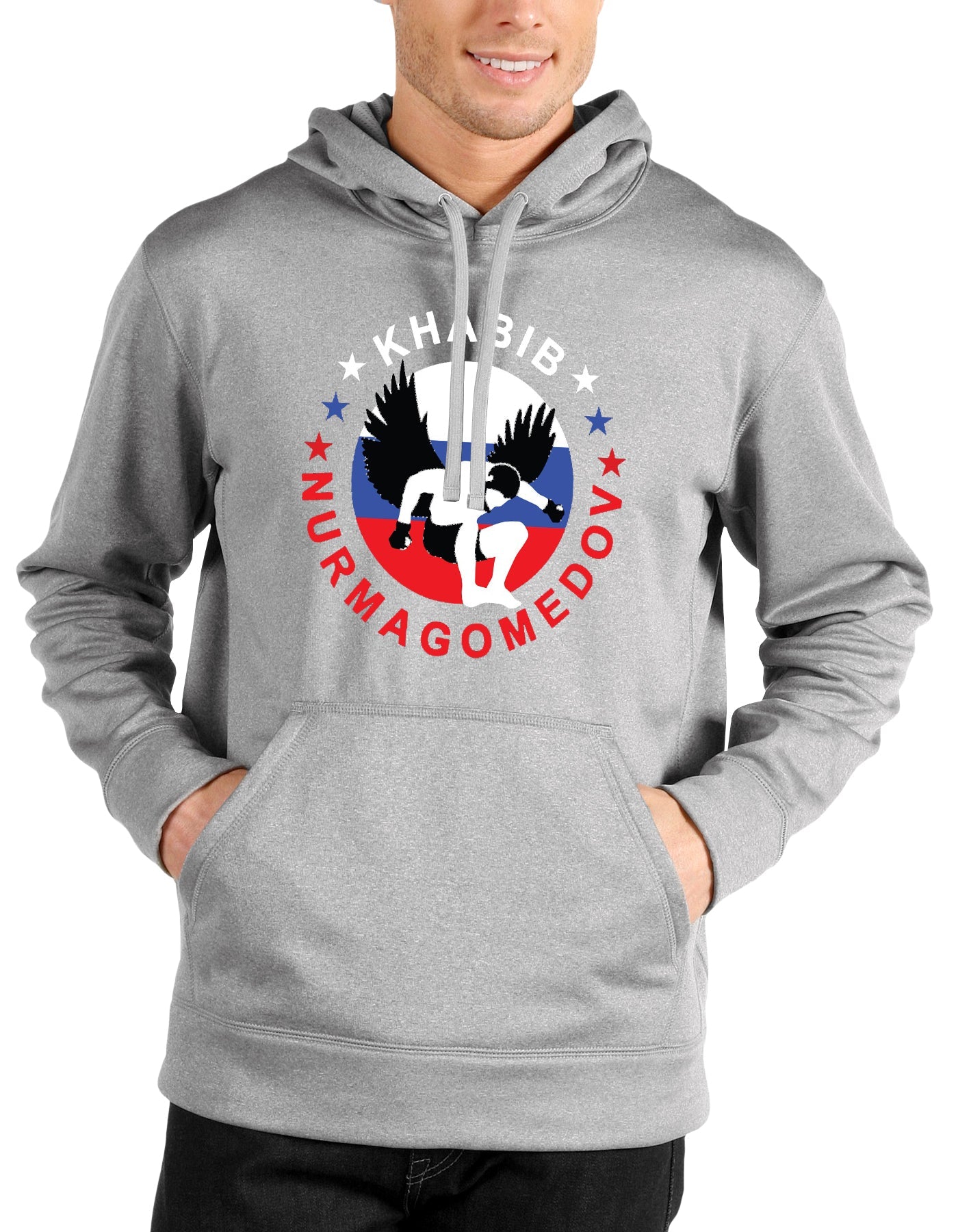 khabib Nurmagomedov Grey Melange Hoodie T-Shirts, Sweatshirt | PureTeeCo.com