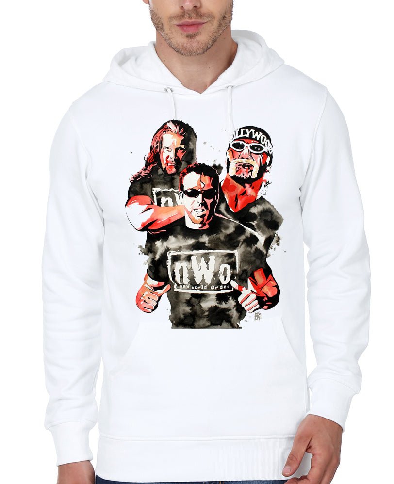 NWO White Hoodie T-Shirts, Sweatshirt | PureTeeCo.com