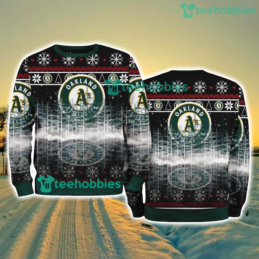 Oakland Athletics MLB Pine Christmas Ugly Sweater New Style Best Gift For Fans