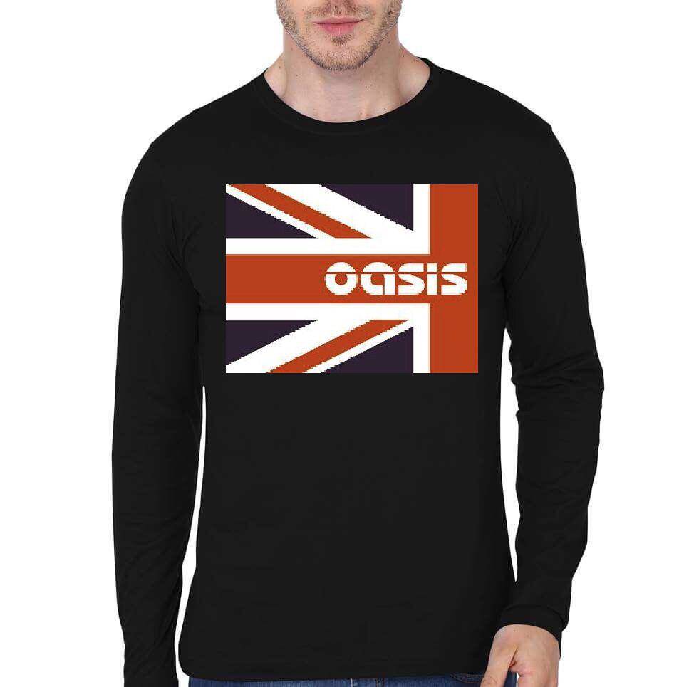 Oasis Black Full Sleeve T-Shirt Hoodie, Sweatshirt | PureTeeCo.com