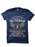 Legends Are Born In October 26 Black T-Shirt Hoodie, Sweatshirt | PureTeeCo.com