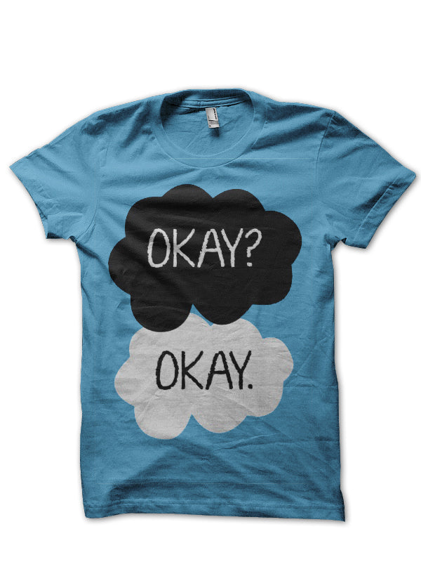 Okay Sky Blue Tee Hoodie, Sweatshirt | PureTeeCo.com