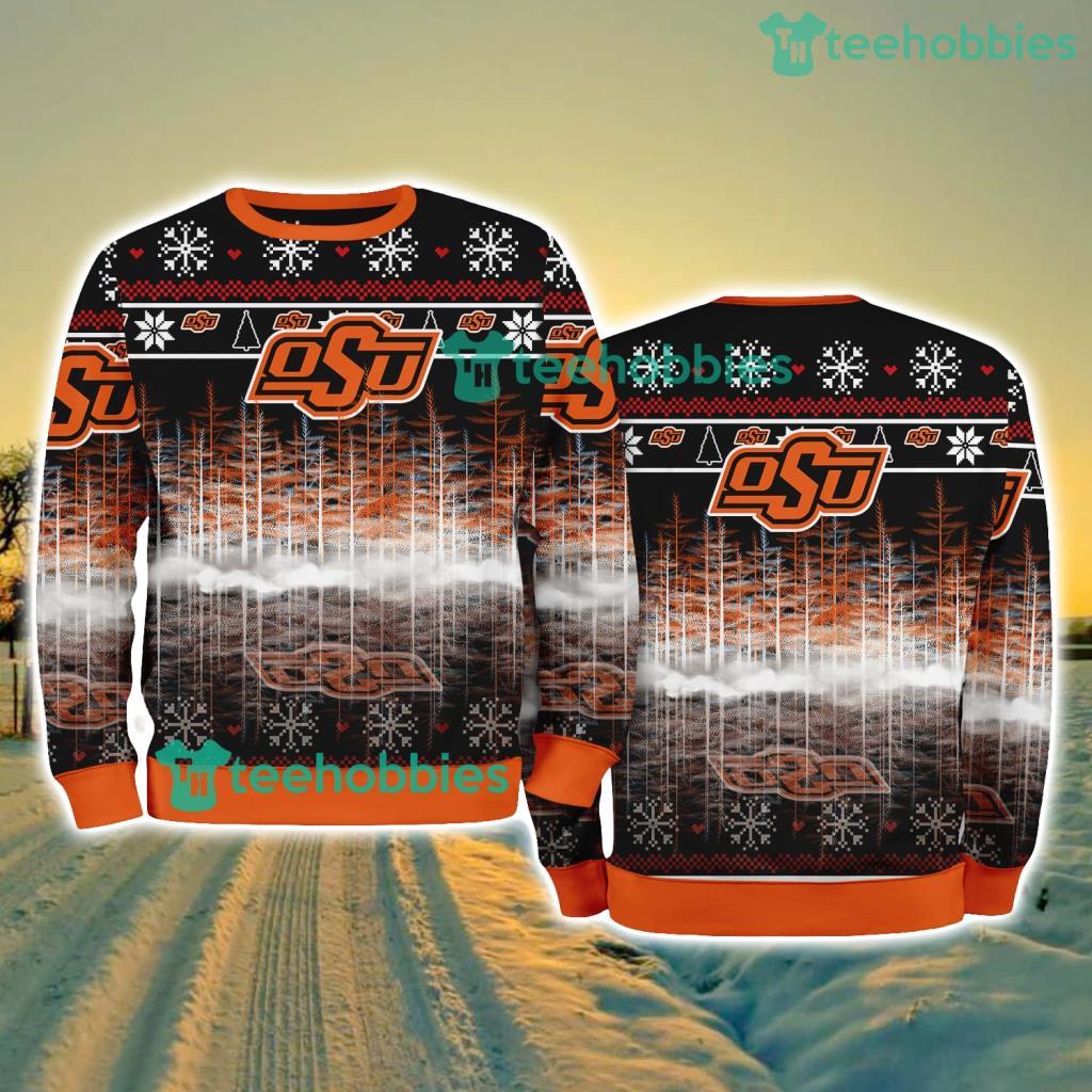 Oklahoma State Cowboys NCAA Pine Christmas Ugly Sweater New Style Best Gift For Fans
