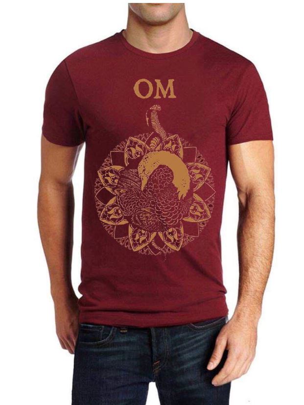 Om Maroon Half Sleeve T-Shirt Hoodie, Sweatshirt | PureTeeCo.com