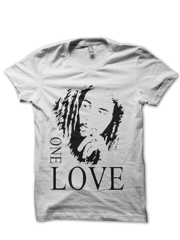 Marley One Love White T-Shirt Hoodie, Sweatshirt | PureTeeCo.com