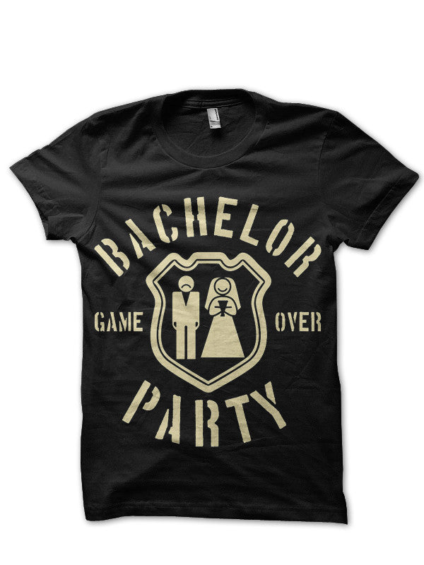 Bachelor Party Game Over Black T-Shirt Hoodie, Sweatshirt | PureTeeCo.com