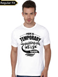 Pain Is Temporary White Tee Hoodie, Sweatshirt | PureTeeCo.com