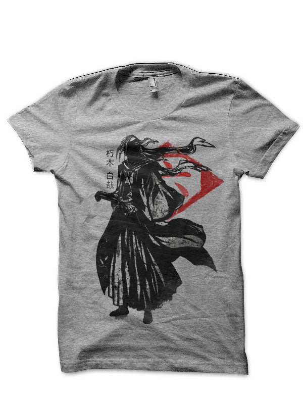 Bleach â€“ Kenpachi Zaraki Grey T-Shirt Hoodie, Sweatshirt | PureTeeCo.com