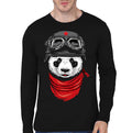 Panda Black Full Sleeve Tee Hoodie, Sweatshirt | PureTeeCo.com
