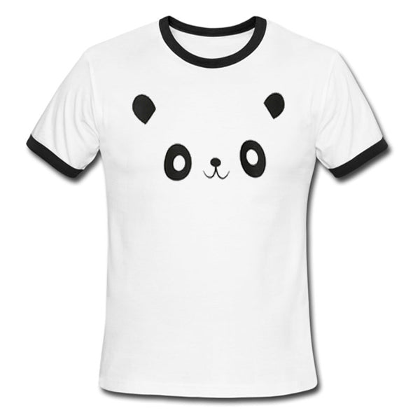 panda face ringer tshirt Hoodie, Sweatshirt | PureTeeCo.com
