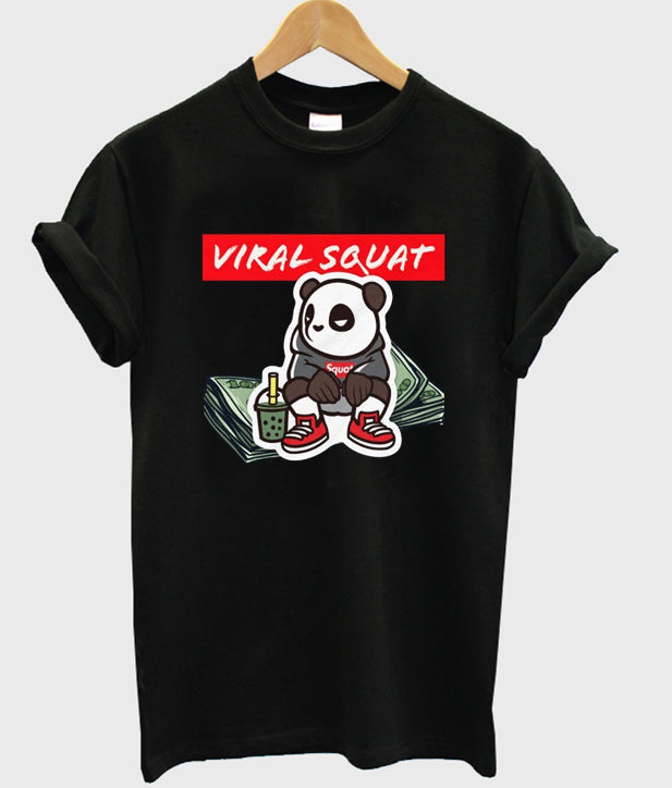 panda viral squat t-shirt Hoodie, Sweatshirt | PureTeeCo.com