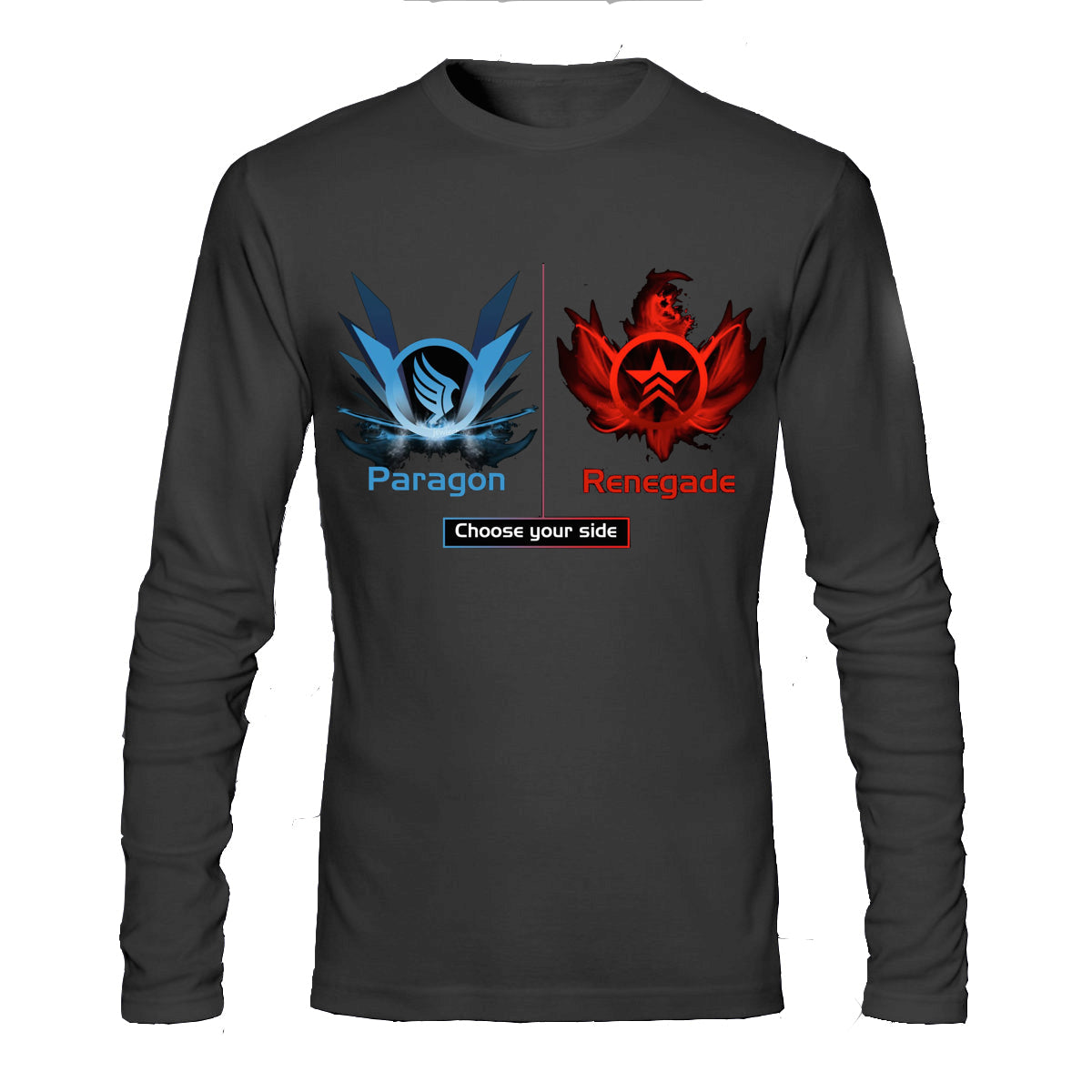 Mass Effect â€“ Paragon Renegade Full Sleeve Tee Hoodie, Sweatshirt | PureTeeCo.com