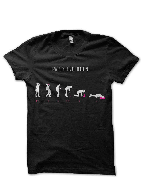 Party Evolution Black T-Shirt Hoodie, Sweatshirt | PureTeeCo.com