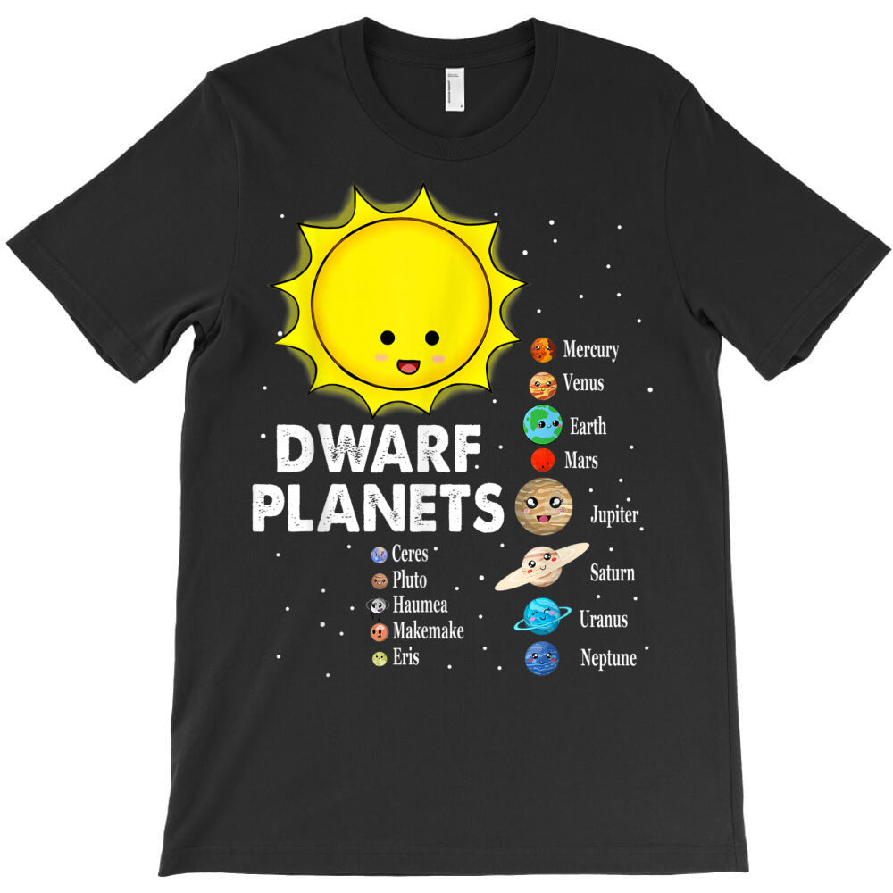 cute colorful solar dwarf planets outer space T-Shirt