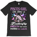 pisces girl is like a butterfly T-Shirt Hoodie, Sweatshirt | PureTeeCo.com