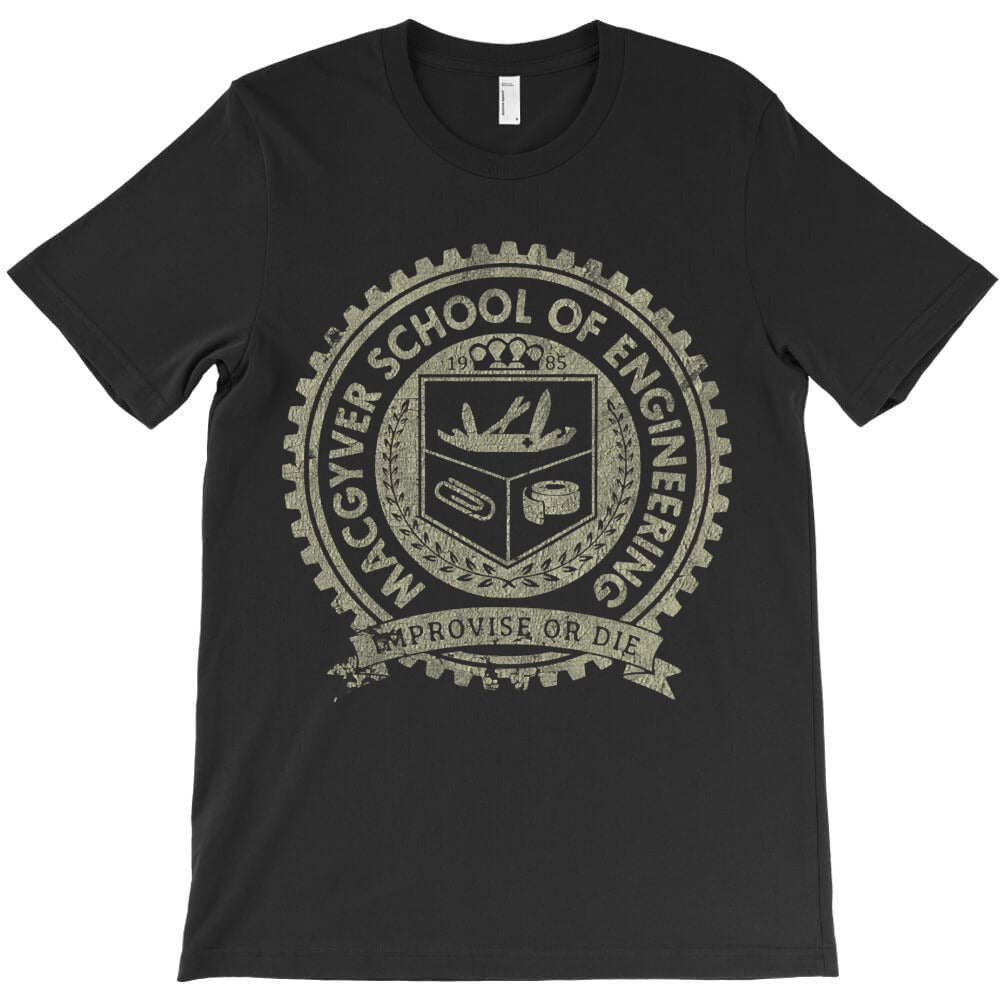 Vintage - Macgyver School Of Engineering T-Shirt Hoodie, Sweatshirt | PureTeeCo.com