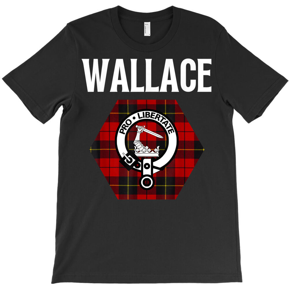 wallace clan scottish name coat of arms tartan t shirt T-Shirt Hoodie, Sweatshirt | PureTeeCo.com