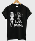 peace love anime t-shirt Hoodie, Sweatshirt | PureTeeCo.com
