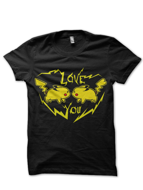 Pikalove Black Tee Hoodie, Sweatshirt | PureTeeCo.com