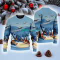 Pilatus Pc- American Airlines In The Snowy Christmas Sky Ugly Sweater Best Gift