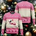 Pink Flamingo Christmas Ulgy Sweater Funny Wine Holiday Sweater