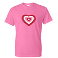 pink love heart tshirt Hoodie, Sweatshirt | PureTeeCo.com