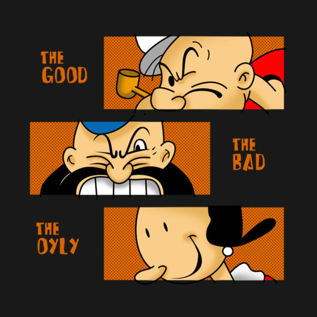 Popeye & Friends Black T-Shirt Hoodie, Sweatshirt | PureTeeCo.com