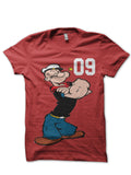 Popeye Red T-Shirt Hoodie, Sweatshirt | PureTeeCo.com