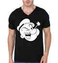 Popeye V-Neck Black T-Shirt Hoodie, Sweatshirt | PureTeeCo.com