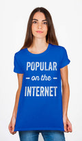 Popular On Internet Blue T-Shirt Hoodie, Sweatshirt | PureTeeCo.com