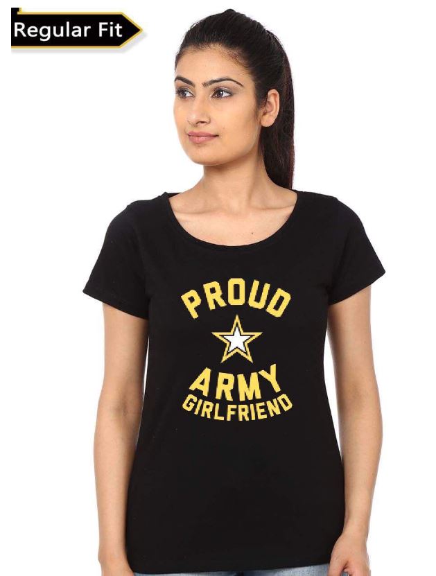 Proud Army Military Girlfriend T-Shirt Hoodie, Sweatshirt | PureTeeCo.com