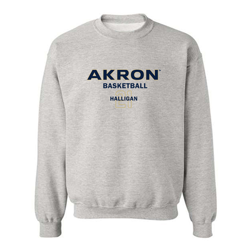 Akron - NCAA Men's Basketball : Zachary Halligan - Crewneck Sweatshirt Style001 T-Shirts, Hoodie | PureTeeCo.com