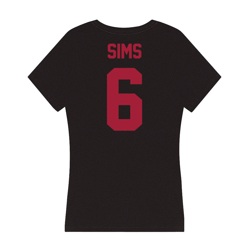 Alabama - Football Alumni : Blake Sims - Women's V-Neck T-Shirt Hoodie, Sweatshirt | PureTeeCo.com (Image 2)