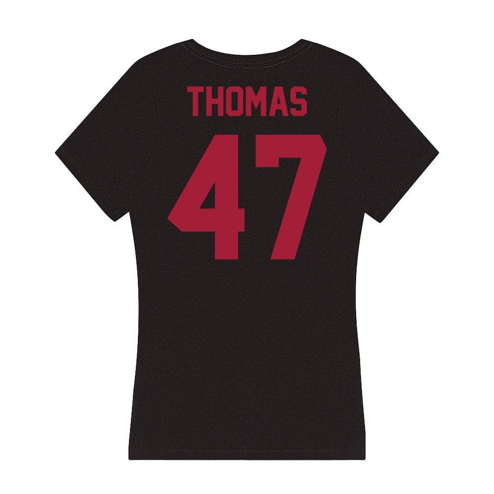 Alabama - Football Alumni : Logan Thomas - Women's V-Neck T-Shirt Hoodie, Sweatshirt | PureTeeCo.com (Image 2)