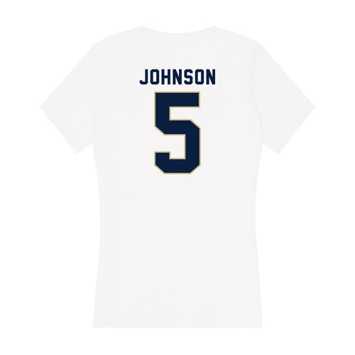 Akron - NCAA Men's Basketball : Tavari Johnson - Women's V-Neck T-Shirt Hoodie, Sweatshirt | PureTeeCo.com (Image 2)