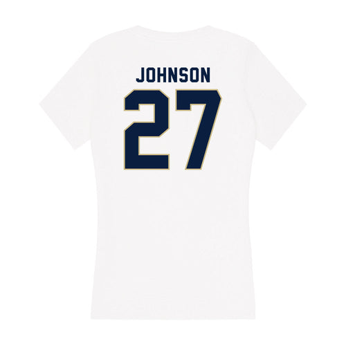 Akron - NCAA Football : Keyveon Johnson - Women's V-Neck T-Shirt Hoodie, Sweatshirt | PureTeeCo.com (Image 2)